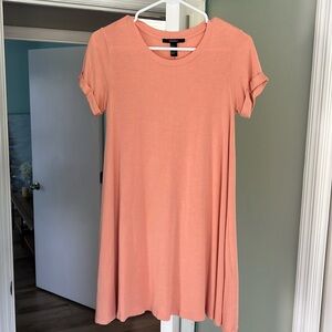 coral tshirt dress